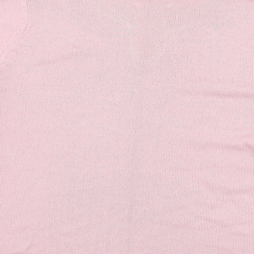 Womens UK Size 10 Berkertex Pink Basic T-Shirt