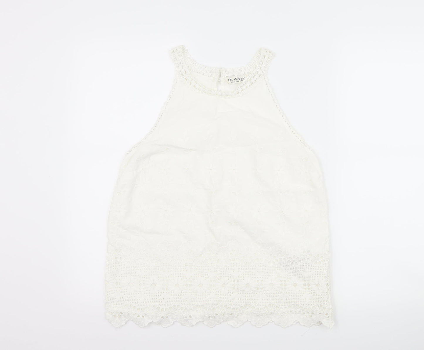 Womens UK Size 12 Miss Selfridge White Basic Tank