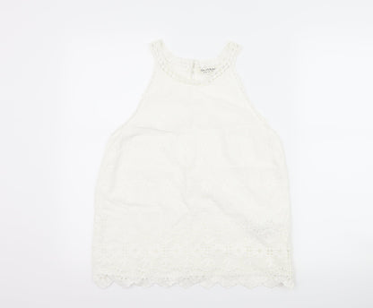 Womens UK Size 12 Miss Selfridge White Basic Tank