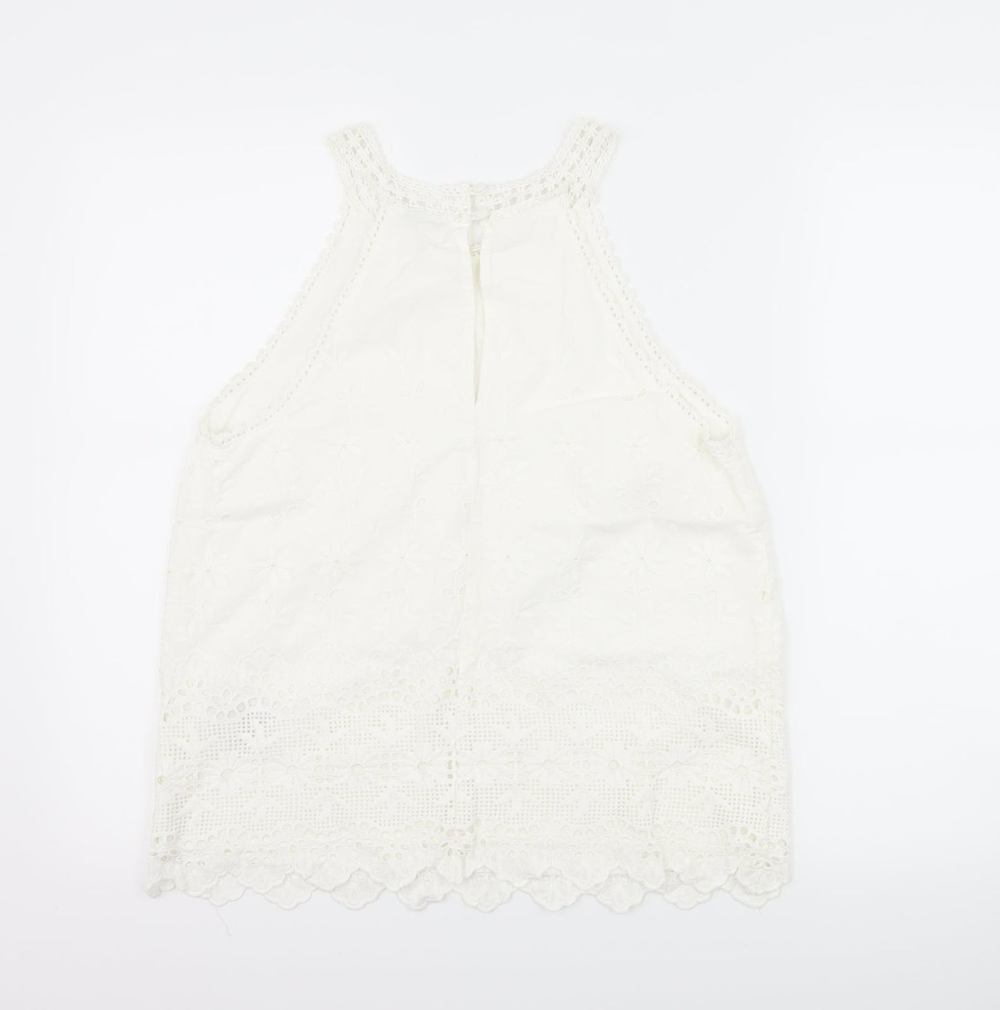 Womens UK Size 12 Miss Selfridge White Basic Tank