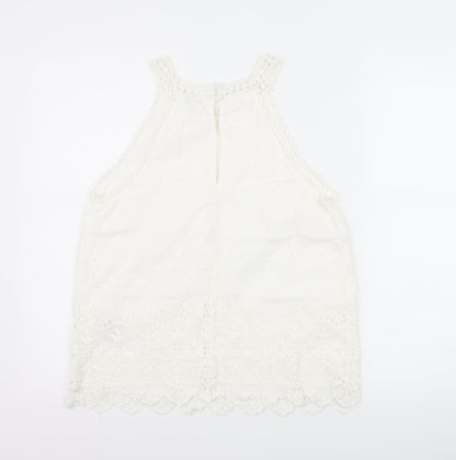 Womens UK Size 12 Miss Selfridge White Basic Tank