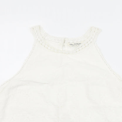 Womens UK Size 12 Miss Selfridge White Basic Tank