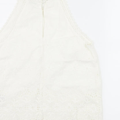 Womens UK Size 12 Miss Selfridge White Basic Tank