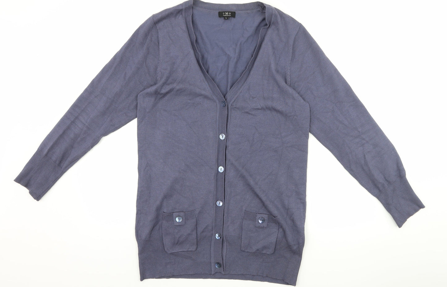C.M.D Womens Blue   Cardigan Jumper Size L