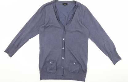 C.M.D Womens Blue   Cardigan Jumper Size L