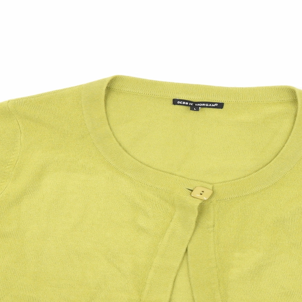 Debbie Morgan Womens Green   Cardigan Jumper Size L