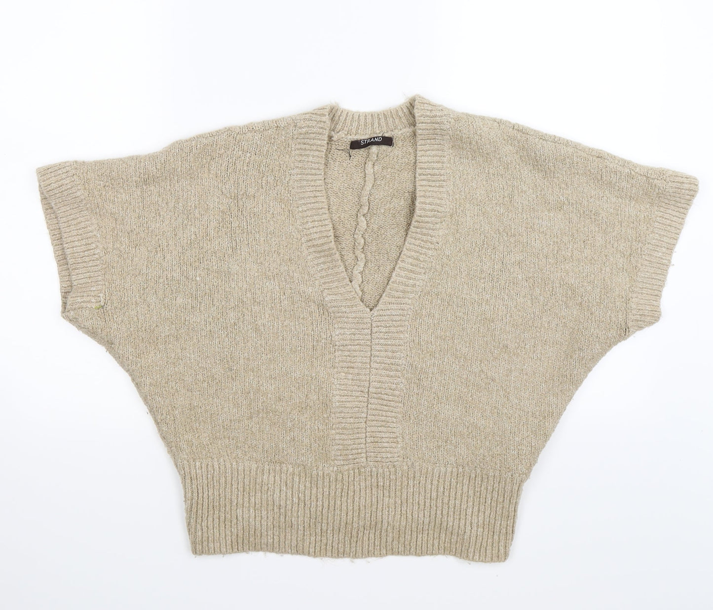 Strand Womens Beige  Knit Pullover Jumper Size M