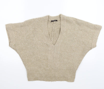 Strand Womens Beige  Knit Pullover Jumper Size M