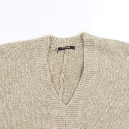 Strand Womens Beige  Knit Pullover Jumper Size M