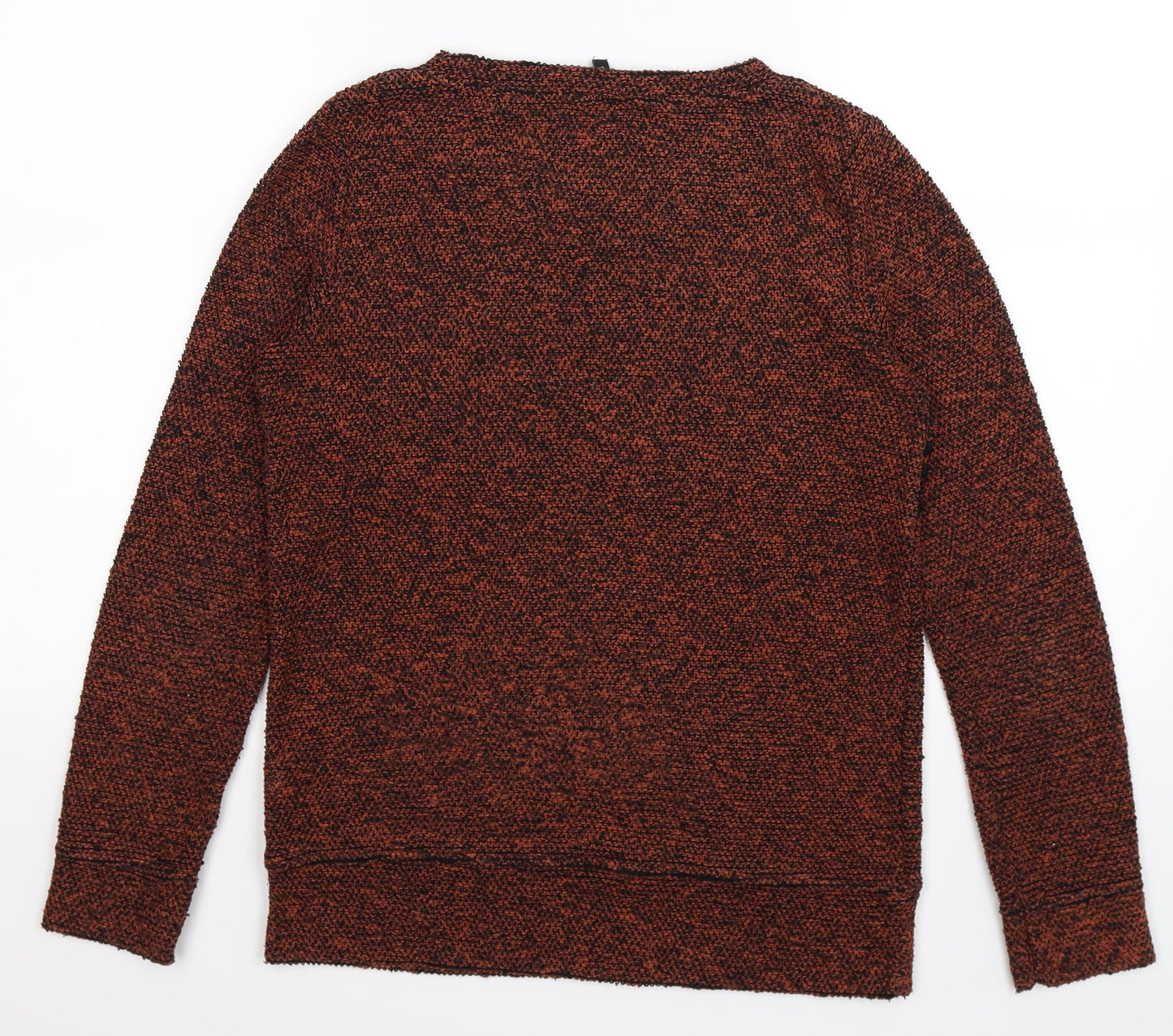 NEXT Womens Brown Floral Knit Pullover Jumper Size 8  - lace detail