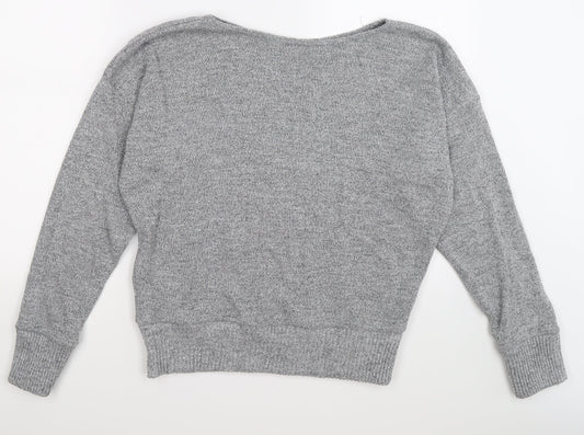 pretty little thing Womens Grey  Knit Pullover Jumper Size L