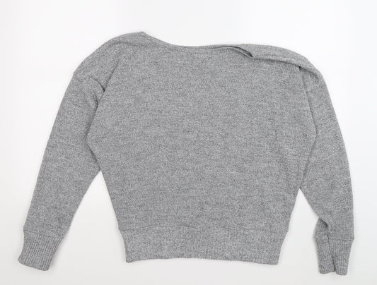 pretty little thing Womens Grey  Knit Pullover Jumper Size L