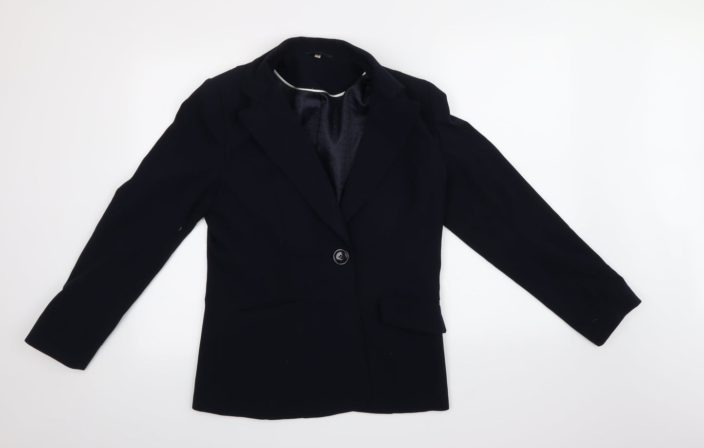 Womens UK Size 10 Style By Ewm Regular Blue Blazer