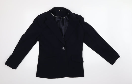 Womens UK Size 10 Style By Ewm Regular Blue Blazer