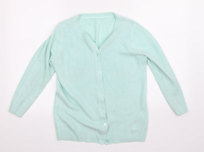 Preworn Womens Green   Cardigan Jumper Size 10