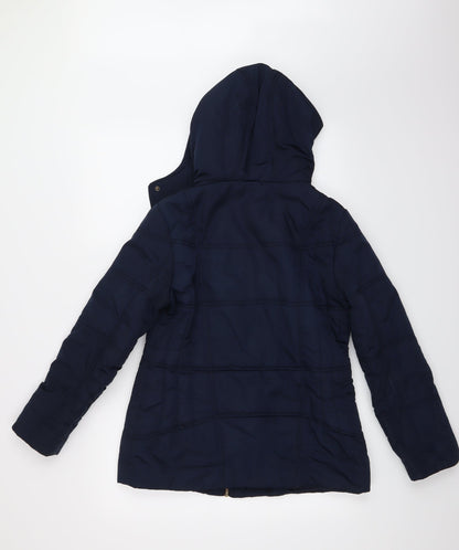 Womens UK Size 12 BHS Blue Overcoat