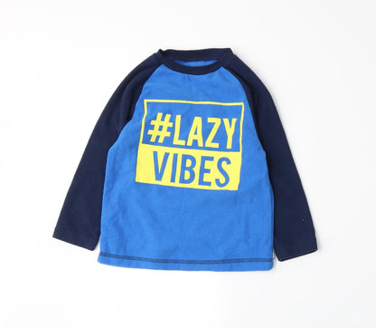 Studio Boys Blue  Fleece Pullover Sweatshirt Size 2-3 Years