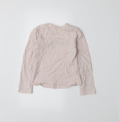 Preworn Girls Pink  Jersey Basic T-Shirt Size 6-9 Months