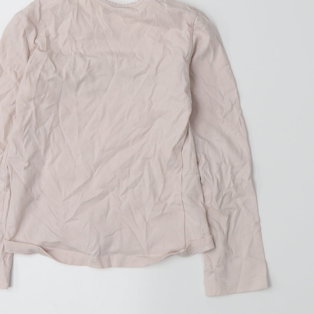 Preworn Girls Pink  Jersey Basic T-Shirt Size 6-9 Months