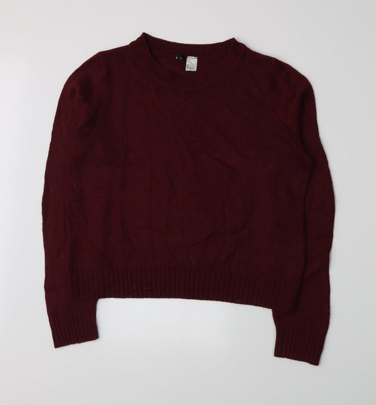 Divided by H&M Womens Red  Knit Pullover Jumper Size S