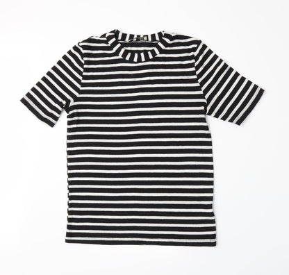 Womens UK Size M Oasis Black Basic T-Shirt