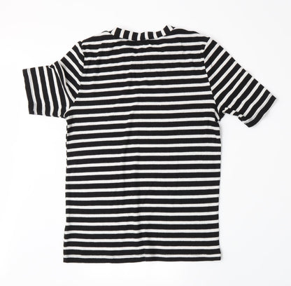 Womens UK Size M Oasis Black Basic T-Shirt