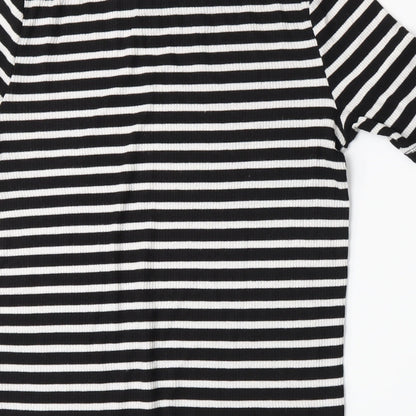 Womens UK Size M Oasis Black Basic T-Shirt