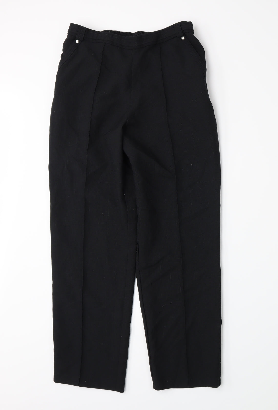Womens UK Size 10 Marks and Spencer Regular Fit  Black Trousers