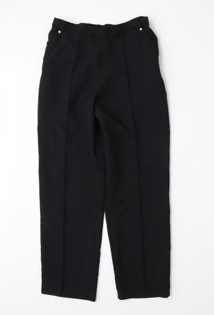 Womens UK Size 10 Marks and Spencer Regular Fit  Black Trousers