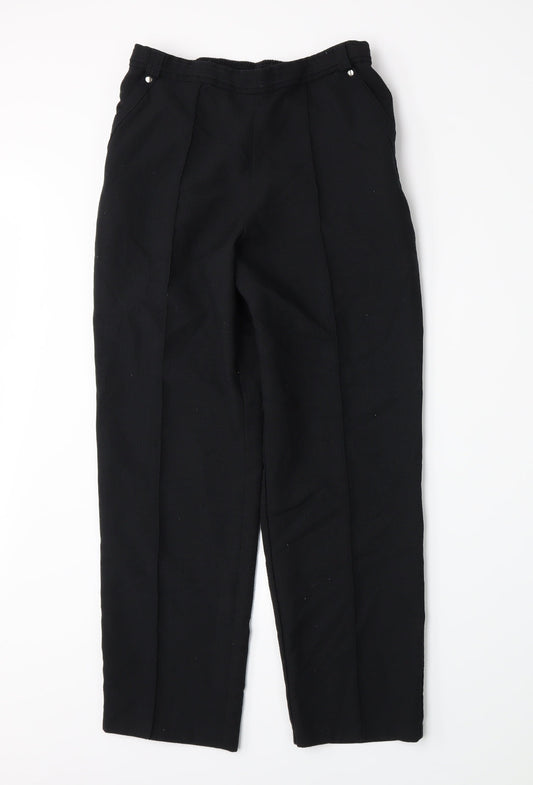 Womens UK Size 10 Marks and Spencer Regular Fit  Black Trousers