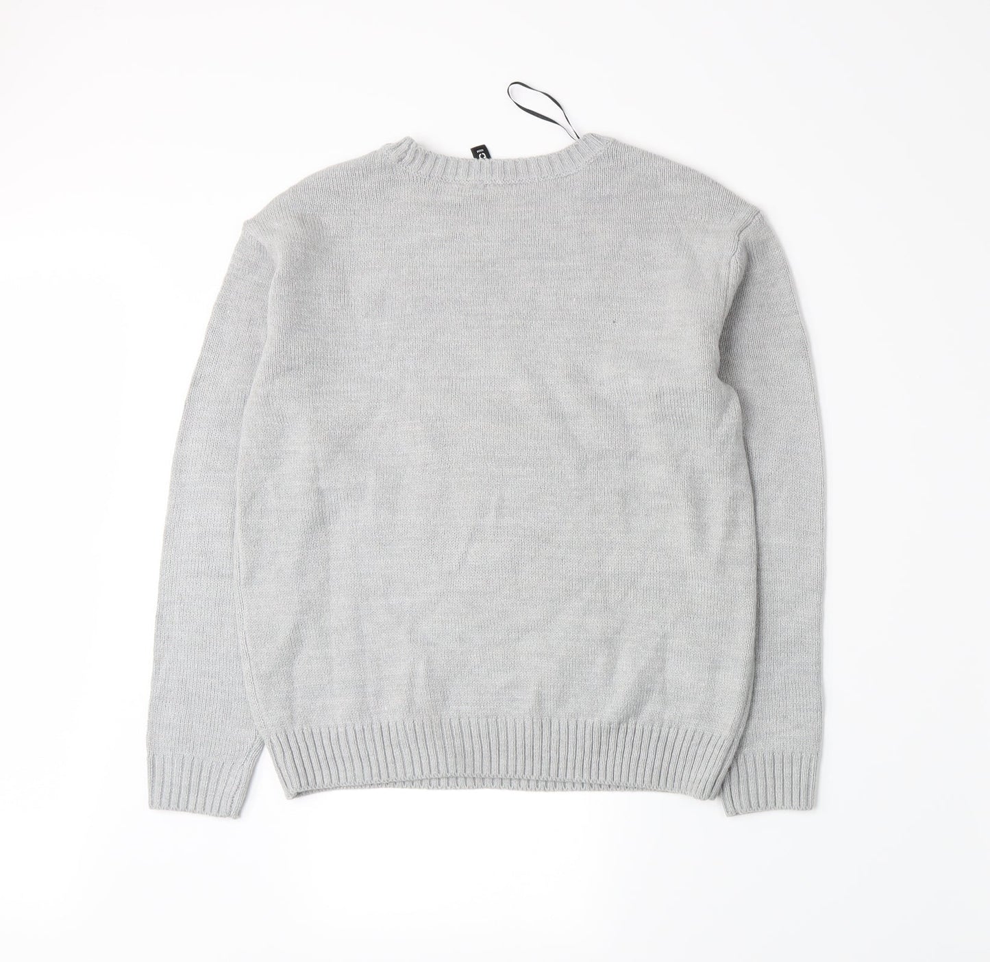 Divided by H&M Mens Grey  Knit Pullover Jumper Size XS