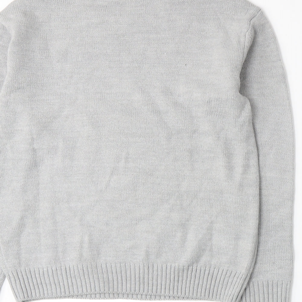 Divided by H&M Mens Grey  Knit Pullover Jumper Size XS