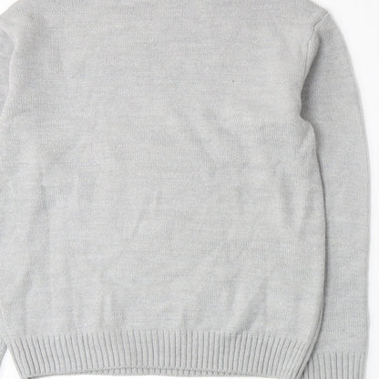 Divided by H&M Mens Grey  Knit Pullover Jumper Size XS