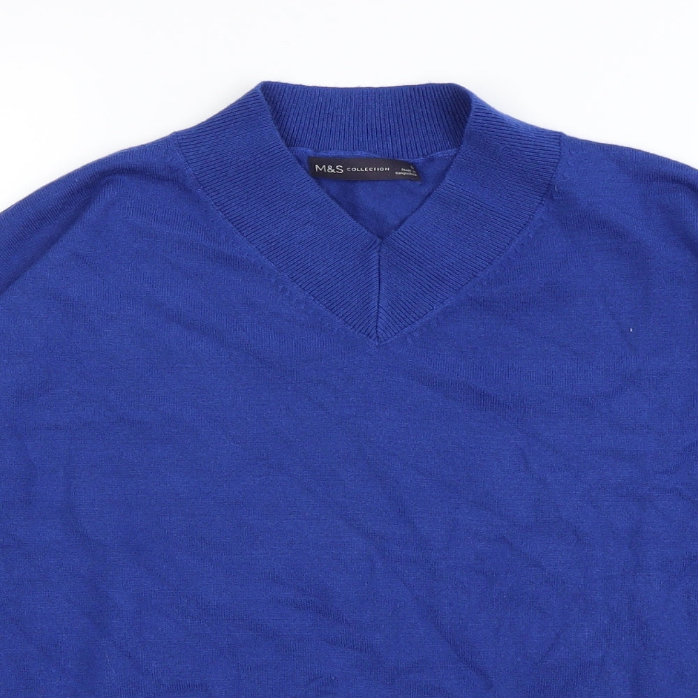 Mens UK Size S Marks and Spencer Blue Pullover Sweatshirt
