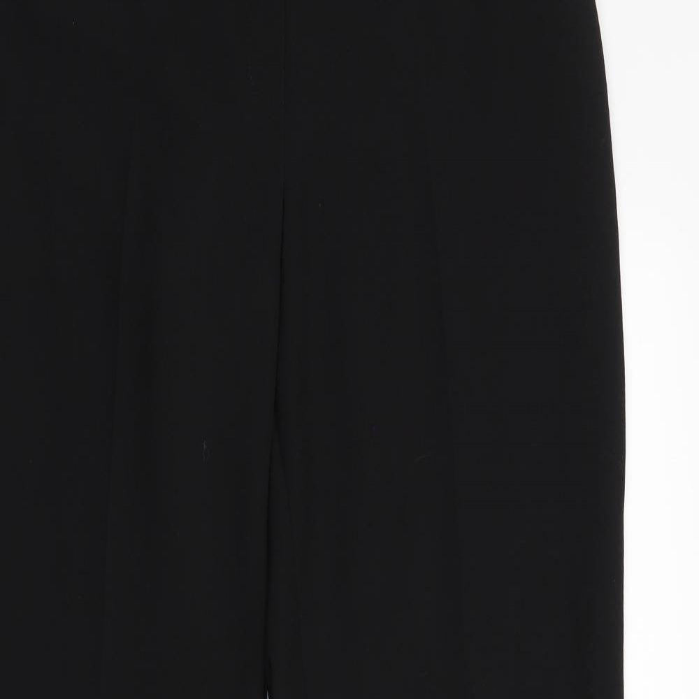 Womens UK Size 12 Debenhams Regular Fit Dress Pants Black Trousers