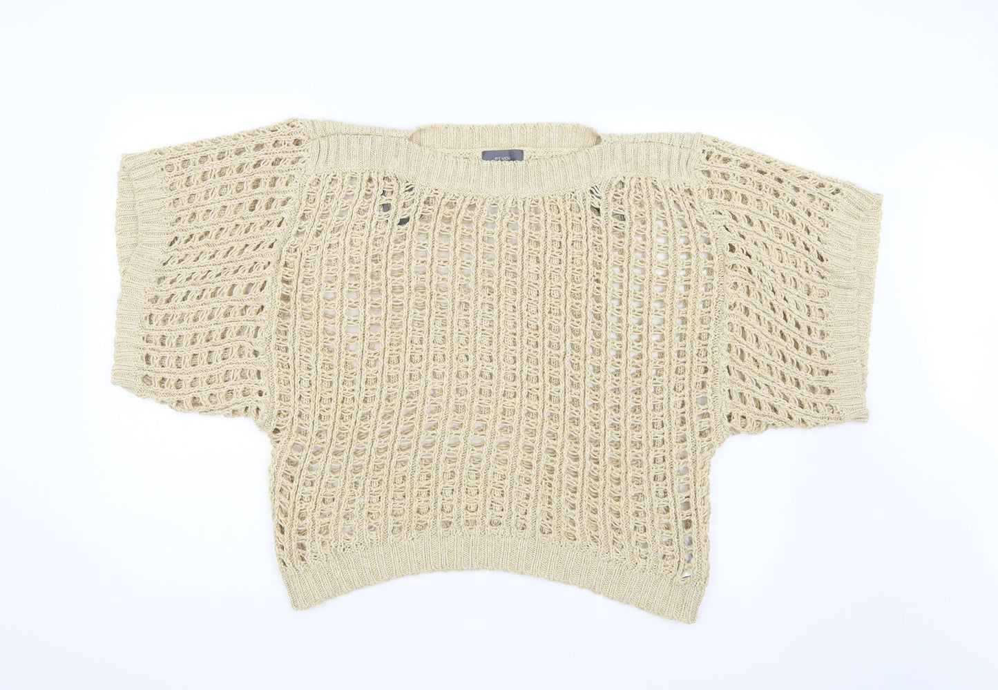 Et Vous Womens Beige  Knit Pullover Jumper Size 16