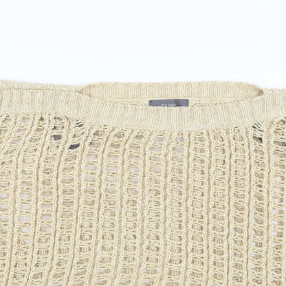 Et Vous Womens Beige  Knit Pullover Jumper Size 16