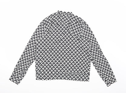 Privacy  Womens Multicoloured Geometric  Full Zip Sweatshirt Size 14