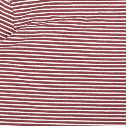 Luxe Leisure Womens Brown Striped Fleece Pullover Jumper Size L
