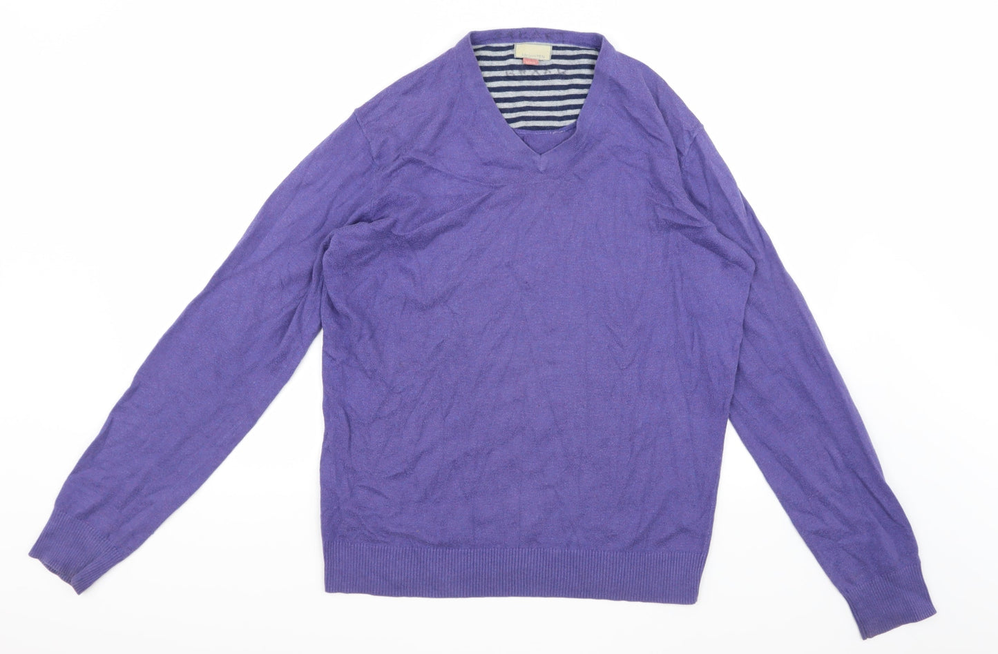 John Lewis Mens Purple  Knit Pullover Jumper Size S