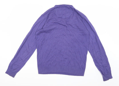 John Lewis Mens Purple  Knit Pullover Jumper Size S