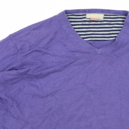 John Lewis Mens Purple  Knit Pullover Jumper Size S