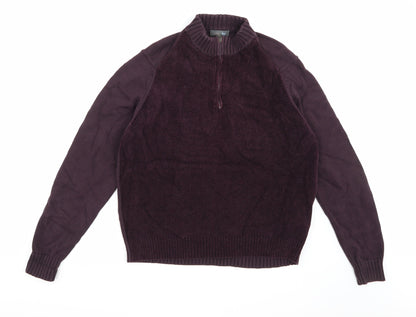 Marks and Spencer Mens Purple  Knit Pullover Jumper Size S