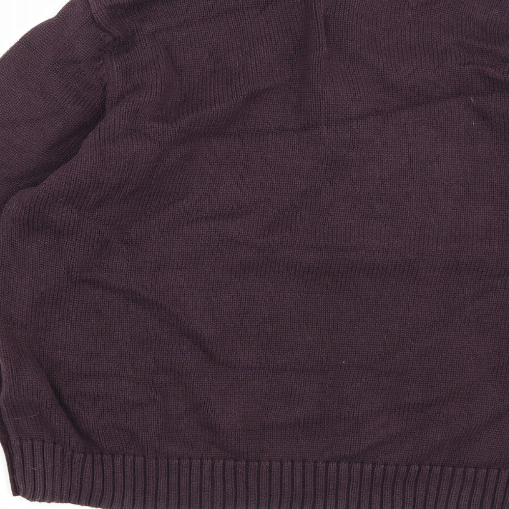 Marks and Spencer Mens Purple  Knit Pullover Jumper Size S