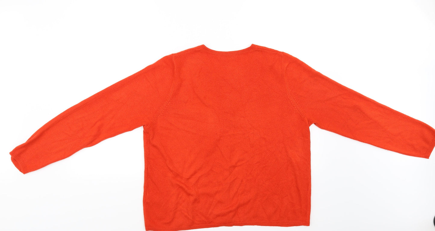 Classic Womens Red   Cardigan Jumper Size 16
