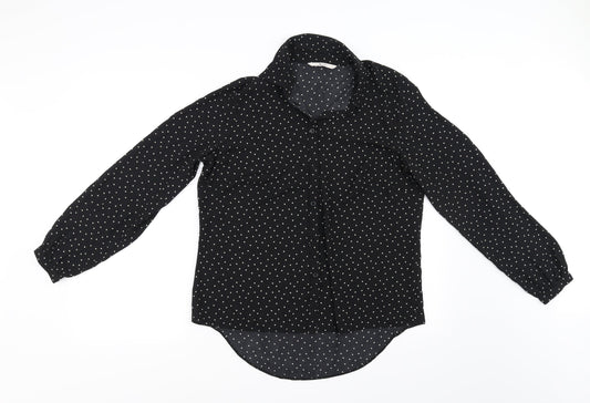 TU Womens Beige Polka Dot  Basic Blouse Size 12