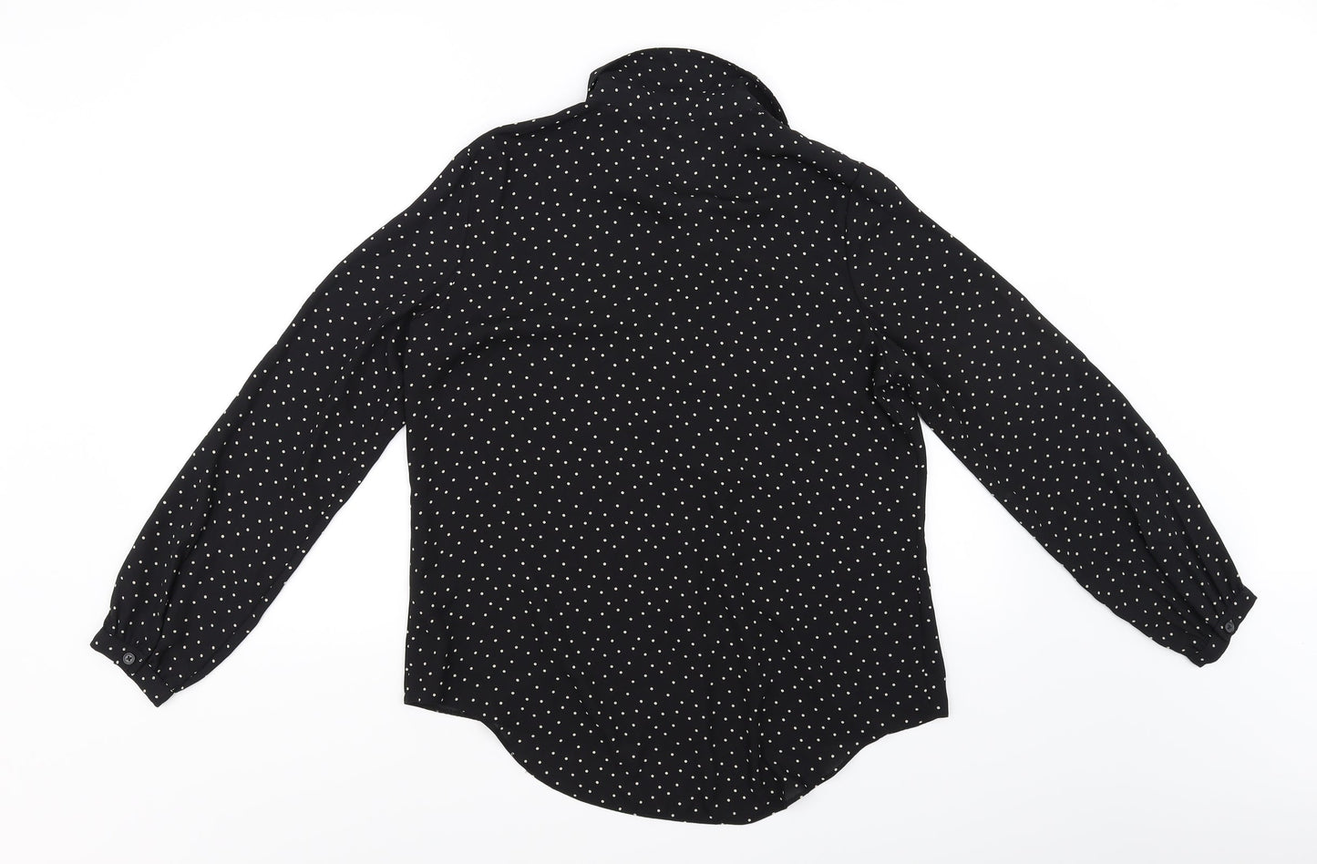 TU Womens Beige Polka Dot  Basic Blouse Size 12