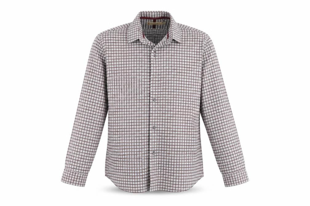 Mens UK Size L collezione Grey  Button-Up Long Sleeve Casual Shirt