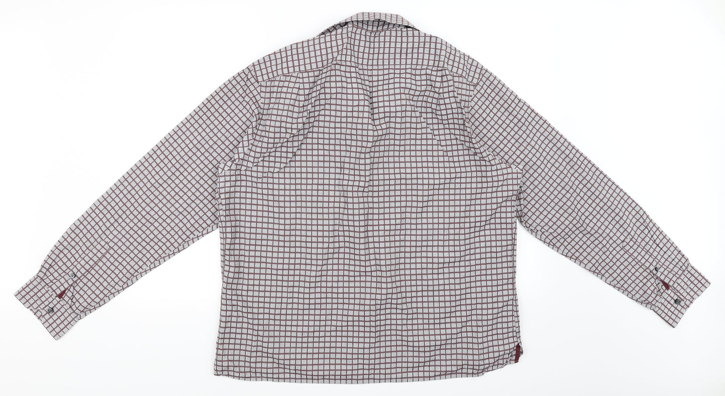 Mens UK Size L collezione Grey  Button-Up Long Sleeve Casual Shirt