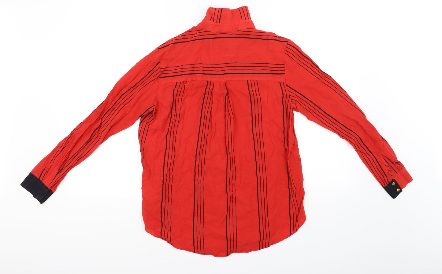 Womens UK Size 8 Preworn Red Basic Blouse